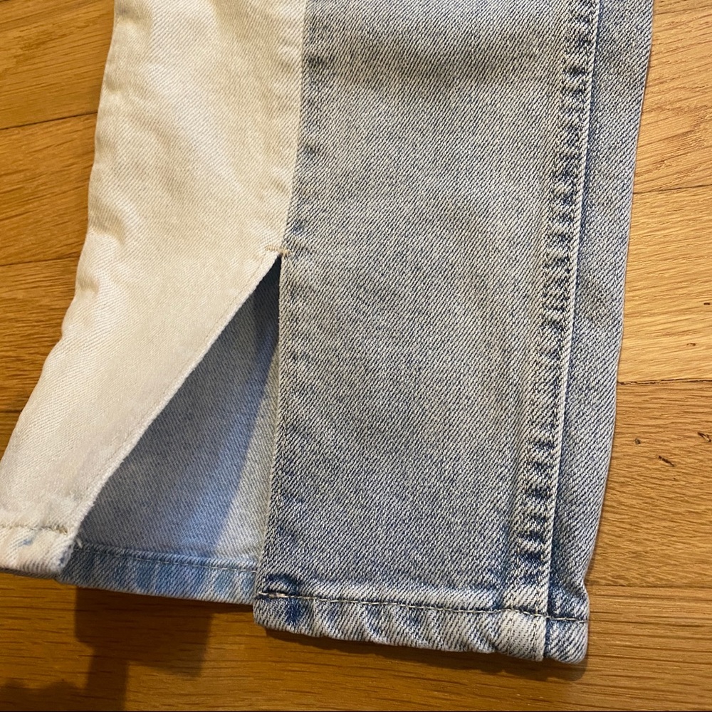 GAP • Two Tone Super High Rise Cuff Splice Jeans - Picture 7 of 16